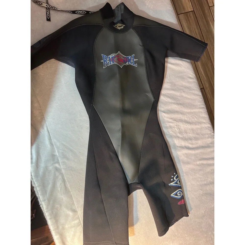 Rip Curl Dawn Patrol Kids Wetsuit Black Shorty Spring Suit Size L8 Neoprene